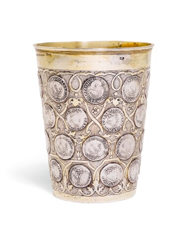 View full screen - View 1 of Lot 27. A German parcel-gilt silver beaker, apparently struck C.H. Dopel, for Christian Heinrich Töpel, Berlin, circa 1720.