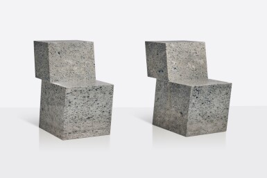 View full screen - View 1 of Lot 482. Pair of "Parallelogram" Chairs.