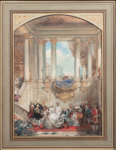 View full screen - View 1 of Lot 1166. A Reception Day in Versailles | Un jour de réception à Versailles.