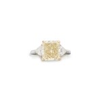 Colored Diamond and Diamond Ring