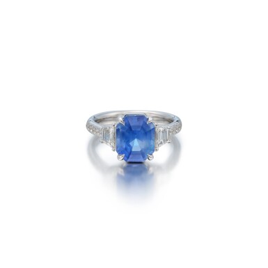 View full screen - View 1 of Lot 241. Sapphire and Diamond Ring.