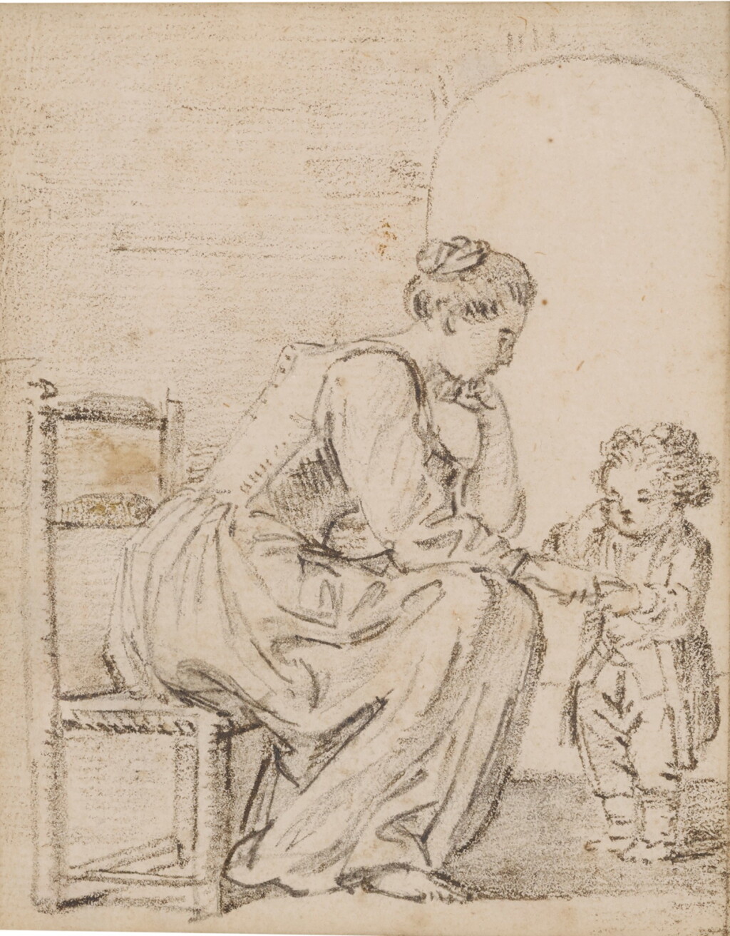 View full screen - View 1 of Lot 139. Seated Mother and Child.