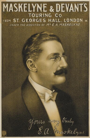 View full screen - View 1 of Lot 444. Maskelyne, Edward Archibald | Taking the Maskelyne Theatre of Mystery on the road.