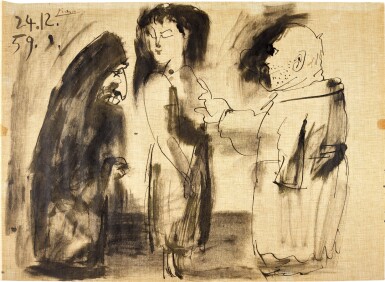 View full screen - View 1 of Lot 330. La fille et le moine.