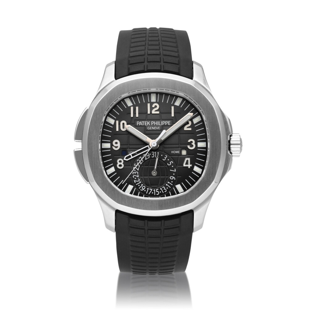 全螢幕檢視 - 查看216Reference 5164A-001 Aquanaut Travel Time | A stainless steel dual time zone wristwatch with date and day/night indication, Circa 2012的1