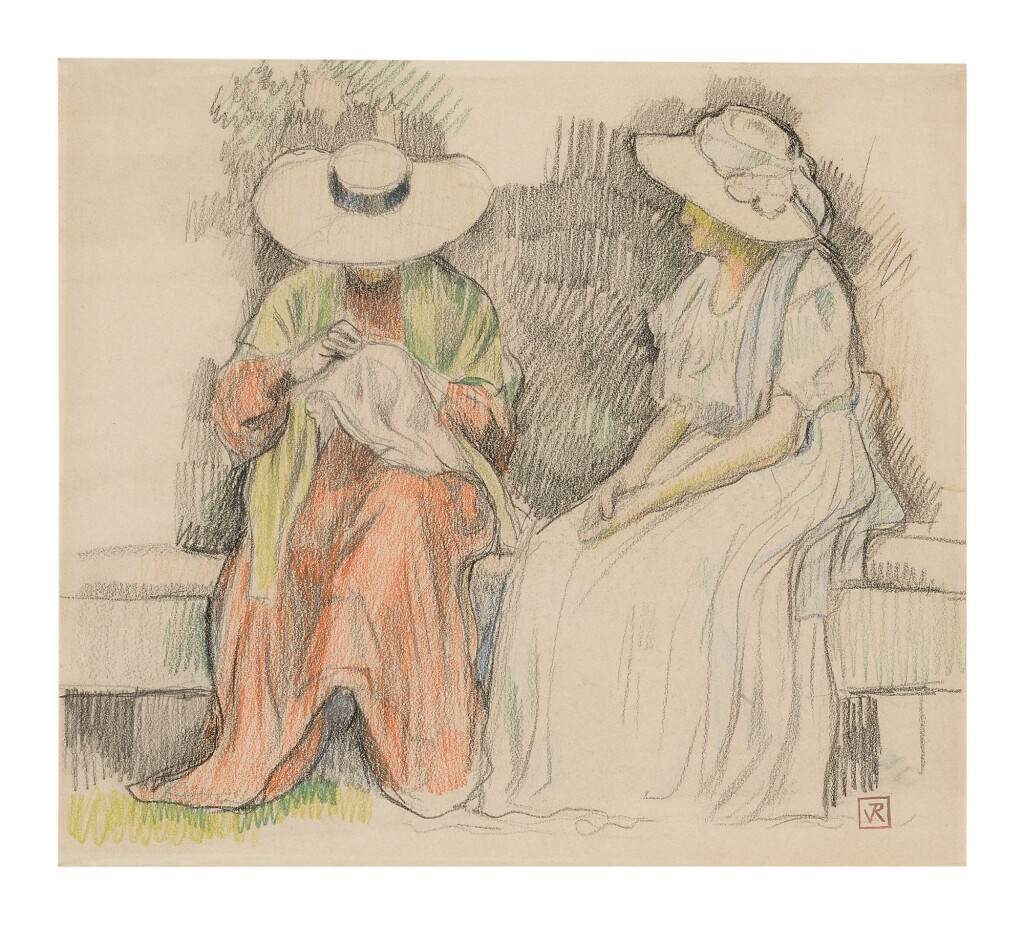 View full screen - View 1 of Lot 65. THÉO VAN RYSSELBERGHE | DEUX FEMMES (ÉTUDE POUR LA TERRASSE).