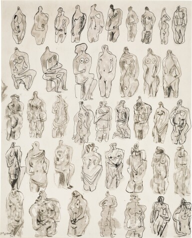 View full screen - View 1 of Lot 401. Studies for Sculpture.