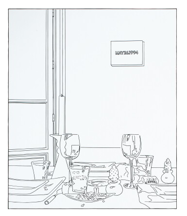 View full screen - View 1 of Lot 106. Still Life (Candle) (traced).