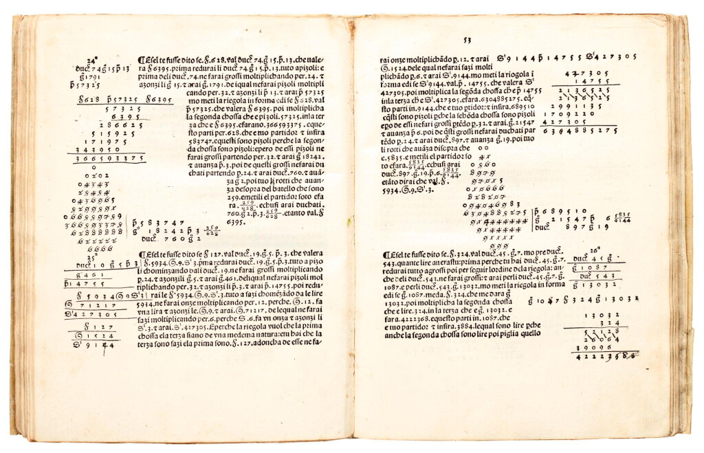 View full screen - View 1 of Lot 148. Borgo, Aritmetica mercantile, Venice, Ratdolt, 1484, later limp vellum.