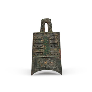 View full screen - View 1 of Lot 35. A small archaic bronze bell, Western Zhou dynasty.
