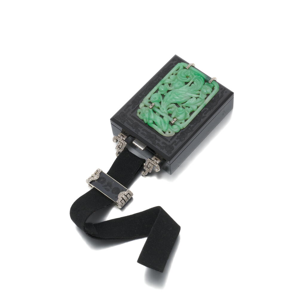 全螢幕檢視 - 查看38Lacquer, onyx, jade and diamond vanity case |Vanitycase in lacca, onice, giadeite e diamanti 的1
