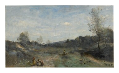 View full screen - View 1 of Lot 16. JEAN-BAPTISTE-CAMILLE COROT | VALLONS DÉFRICHÉS .