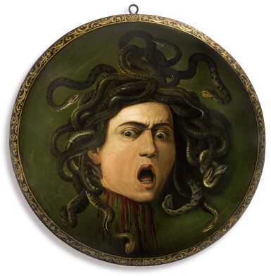 View full screen - View 1 of Lot 138. AFTER MICHELANGELO MERISI, CALLED CARAVAGGIO, 19TH CENTURY | MEDUSA.