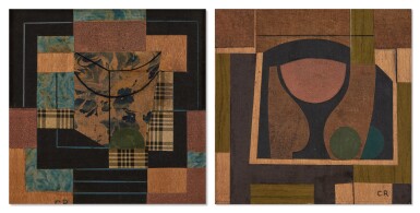 View full screen - View 1 of Lot 829. Sin título (de la serie Papeles Pegados) and Coctel 2 (de la serie Papeles Pegados): Two Works.