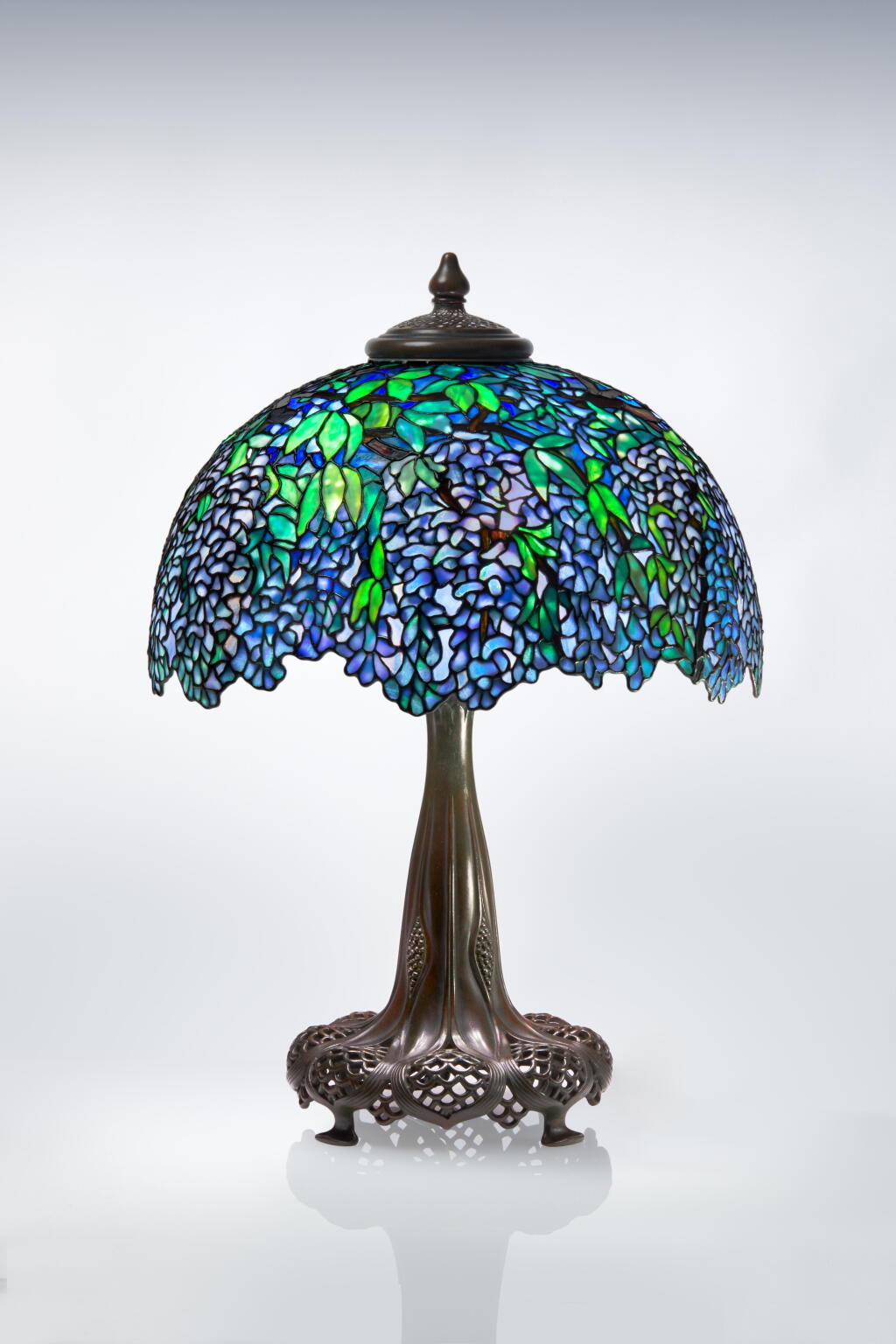 View full screen - View 1 of Lot 309. A Unique "Wisteria-Laburnum" Table Lamp.