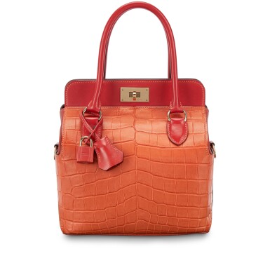 View full screen - View 1 of Lot 620. Limited Edition Sanguine Matte Niloticus Crocodile, Tadelakt and Brique Clémence Toolbox 20 Permabrass Hardware, 2015.