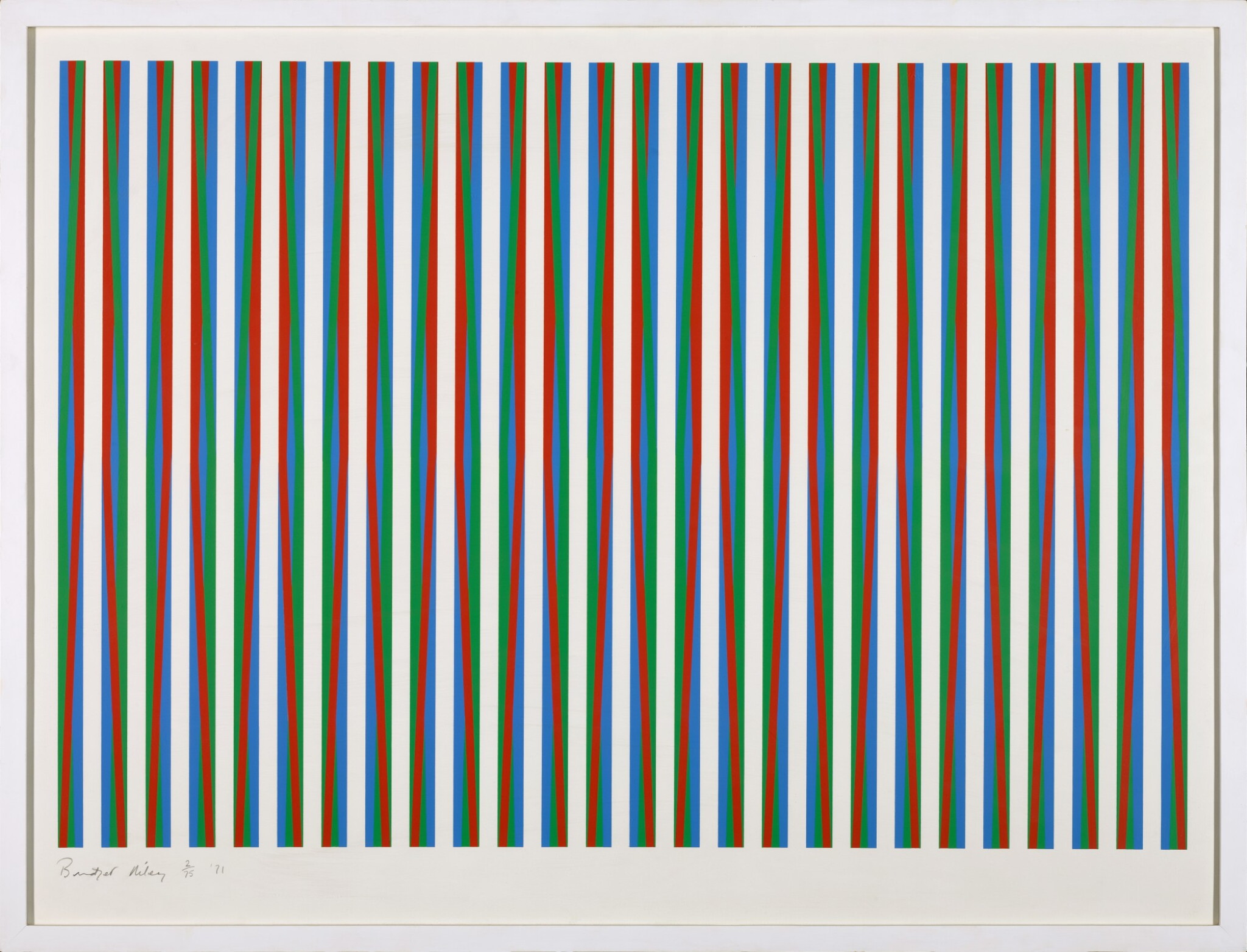 Bridget Riley | Firebird (S. 9) | Made in Britain | 2021 | Sotheby's