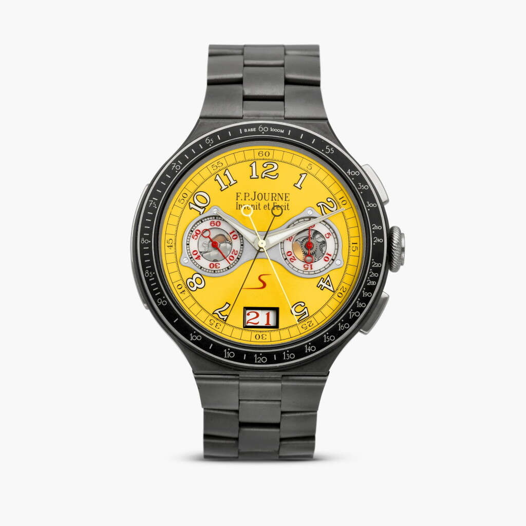 View full screen - View 1 of Lot 2413. lineSport Chronographe Rattrapante | A titanium split seconds single button chronograph bracelet watch with date, Circa 2023.