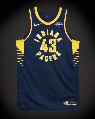View full screen - View 1 of Lot 64. Pascal Siakam Indiana Pacers 2025-2026 Game Worn Icon Edition Jersey .