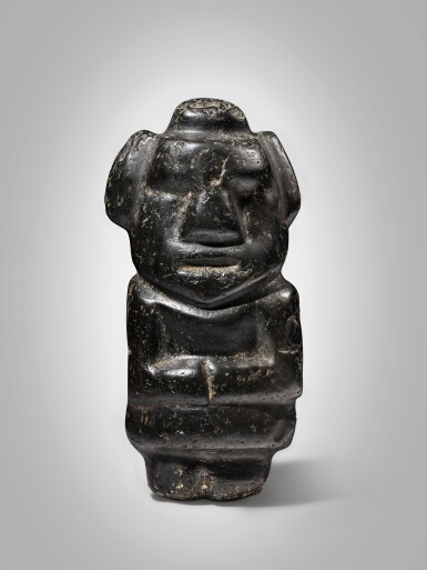 View full screen - View 1 of Lot 27. Guerrero Obsidian Figure, Late Preclassic, circa 300-100 BC.