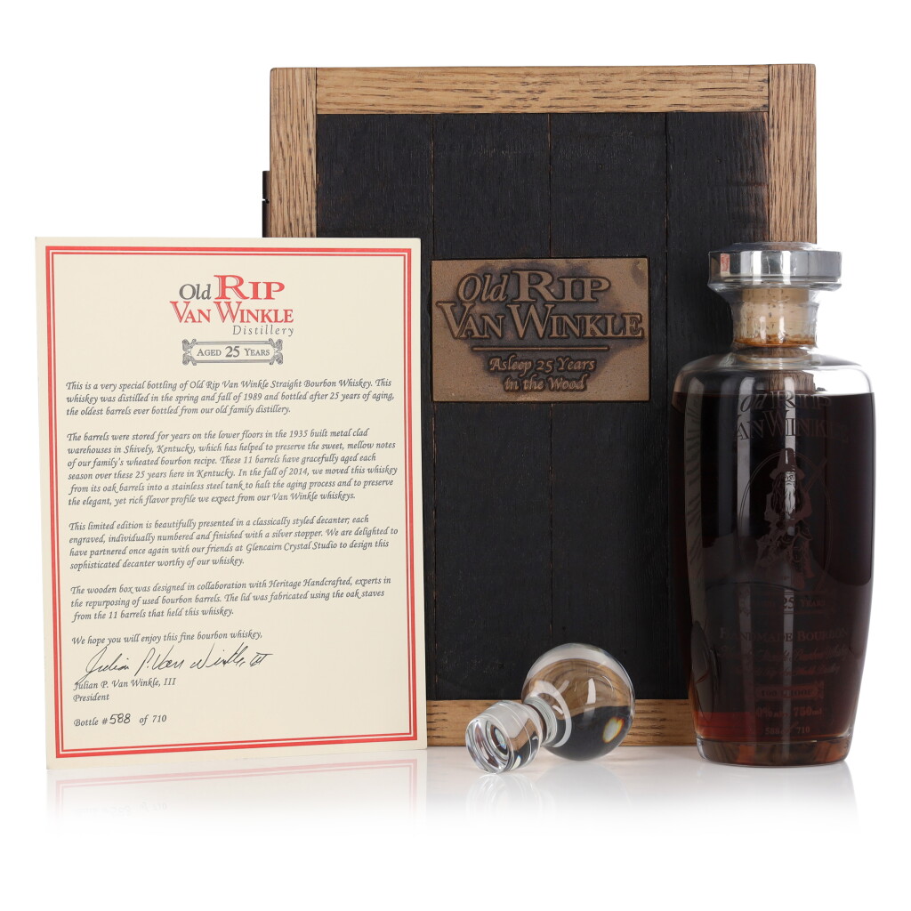 View full screen - View 1 of Lot 48. Old Rip Van Winkle 25 Year Old Decanter 50.0 abv 1989 (1 Bottle 75cl).