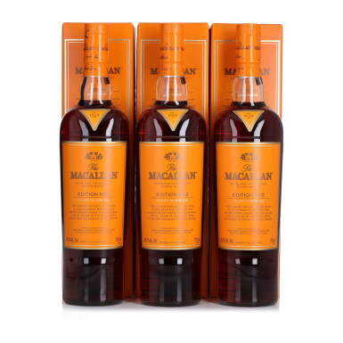 View full screen - View 1 of Lot 28. The Macallan Edition No.2 48.2 abv NV (3 BT 75cl).