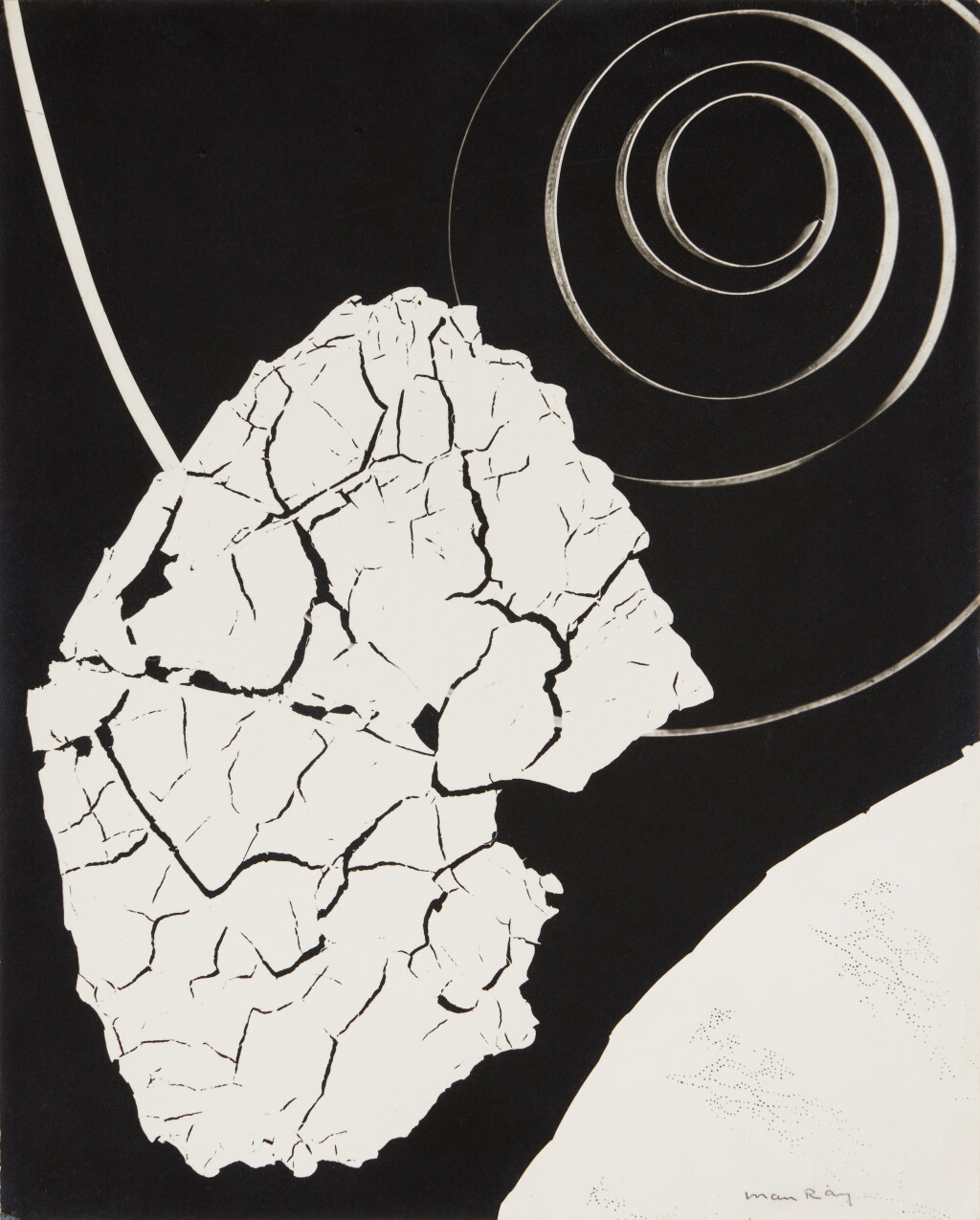 View full screen - View 1 of Lot 12. Untitled (Rayograph with Leaf and Coil).