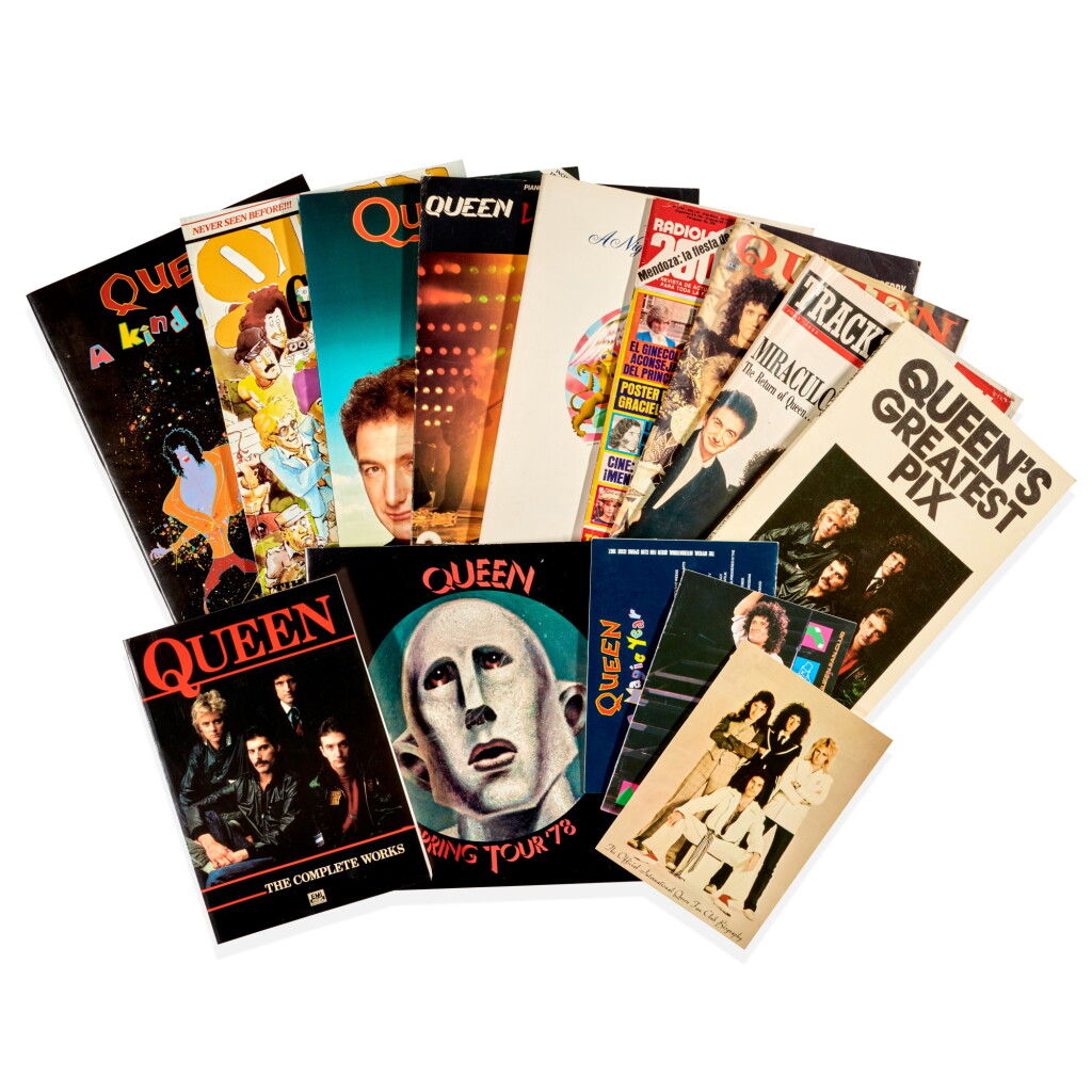 View full screen - View 1 of Lot 2037. Queen | Collection of books and pamphlets related to Queen.