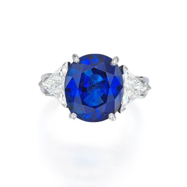 View full screen - View 1 of Lot 12. Oscar Heyman & Brothers | Sapphire and Diamond Ring.