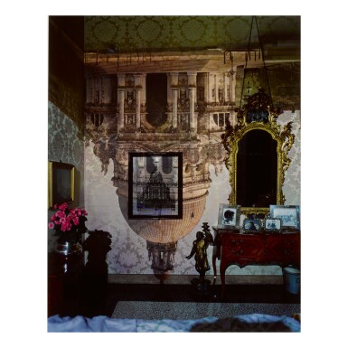 View full screen - View 1 of Lot 39. ABELARDO MORELL | CAMERA OBSCURA: SANTA MARIA DELLA SALUTE INSIDE PALAZZO BEDROOM, VENICE, ITALY.
