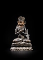 Statue de Vajradhara assise en alliage de cuivre, Tibet, XVe / XVIe siècle | A copper-alloy seated figure of a Vajradhara, Tibet, 15th / 16th century