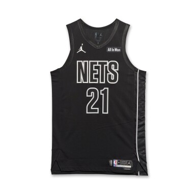 View full screen - View 1 of Lot 51. Noah Clowney Brooklyn Nets 2025-2026 Emirates NBA Cup Game Worn Statement Edition Jersey.