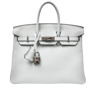 View full screen - View 1 of Lot 52. Gris Platine Togo Birkin 25 Palladium hardware, 2024.