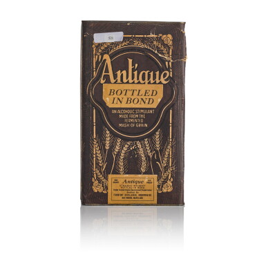 View full screen - View 1 of Lot 521. Antique Straight Whiskey 100 Proof 1917 (1 QTBT).