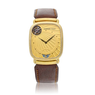 View full screen - View 1 of Lot 8154. Tourbillon Automatique | A yellow gold tourbillon wristwatch, Circa 1990 | 愛彼 | Tourbillon Automatique | 黃金陀飛輪腕錶,約1990年製.