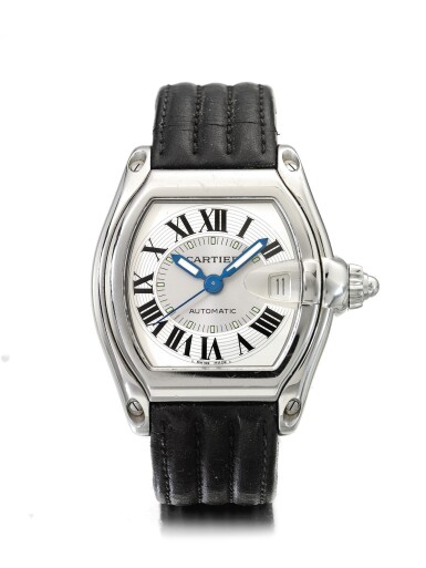 View full screen - View 1 of Lot 103. CARTIER | ROADSTER, A STAINLESS STEEL AUTOMATIC WRISTWATCH WITH DATE CIRCA 2004.