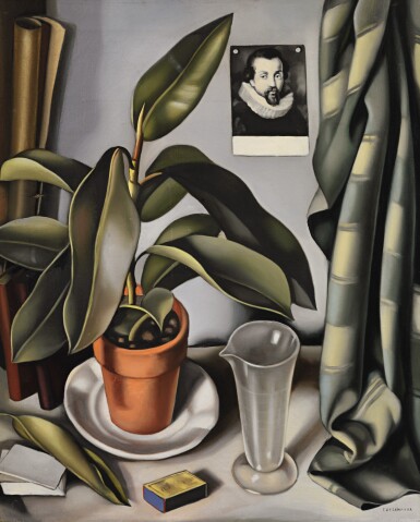 View full screen - View 1 of Lot 28. TAMARA DE LEMPICKA | PLANTE GRASSE ET FIOLE.