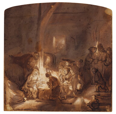 View full screen - View 1 of Lot 51. The Adoration of the Shepherds.