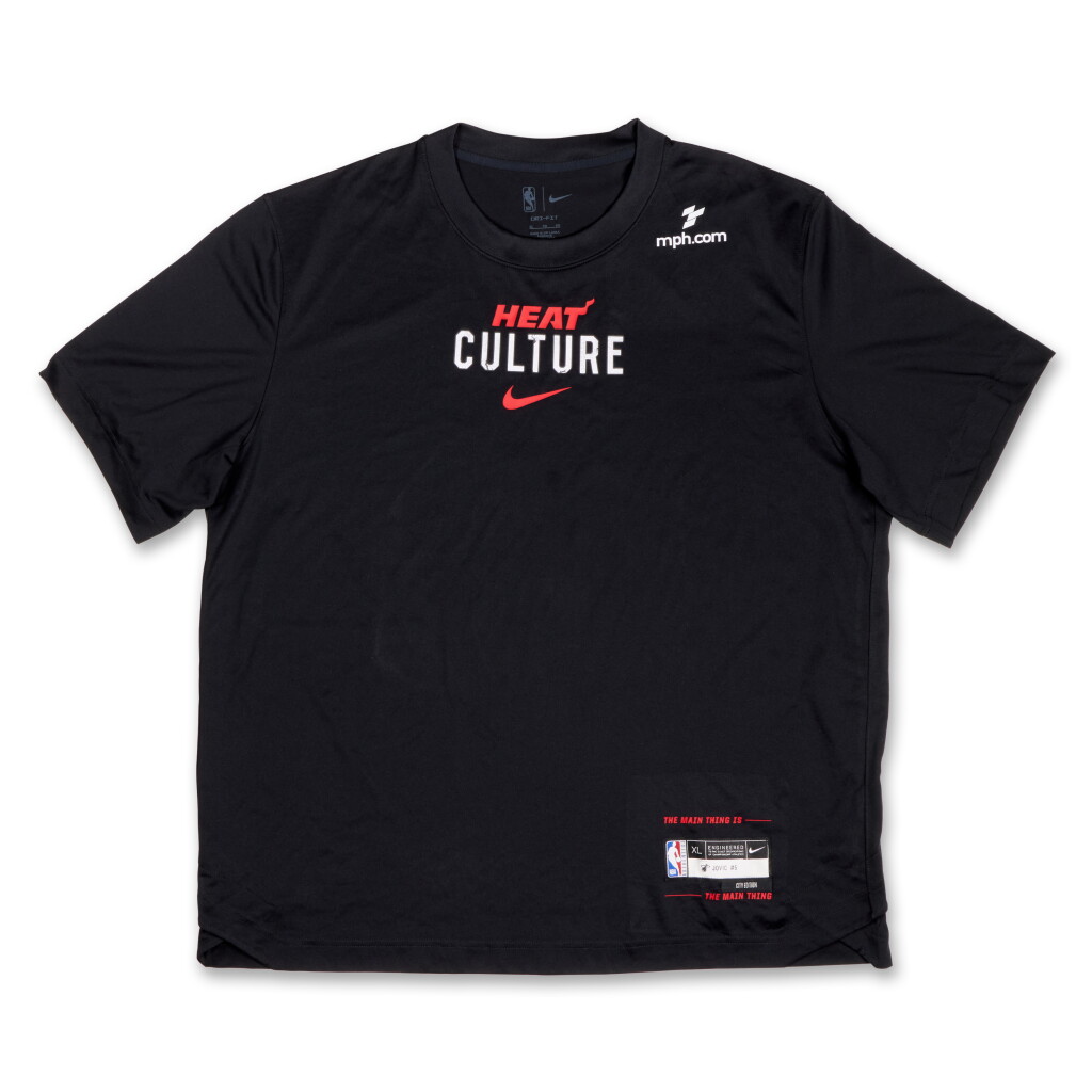 View full screen - View 1 of Lot 138. Nikola Jović Miami Heat 2023-2024 City Edition Warmup Set .
