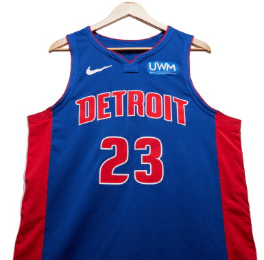 View full screen - View 1 of Lot 150. Jaden Ivey Detroit Pistons 2023-2024 Game Worn Icon Edition Jersey .