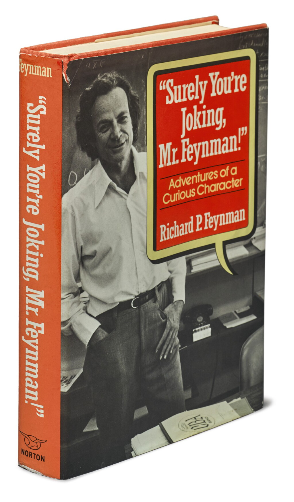 View full screen - View 1 of Lot 24. FEYNMAN, RICHARD P. | "SURELY YOU'RE JOKING MR. FEYNMAN". FIRST EDITION, DOUBLE INSCRIBED, BY FEYNMAN & JOHN SCHWARZ..