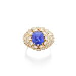 Sapphire and diamond ring, 1960s