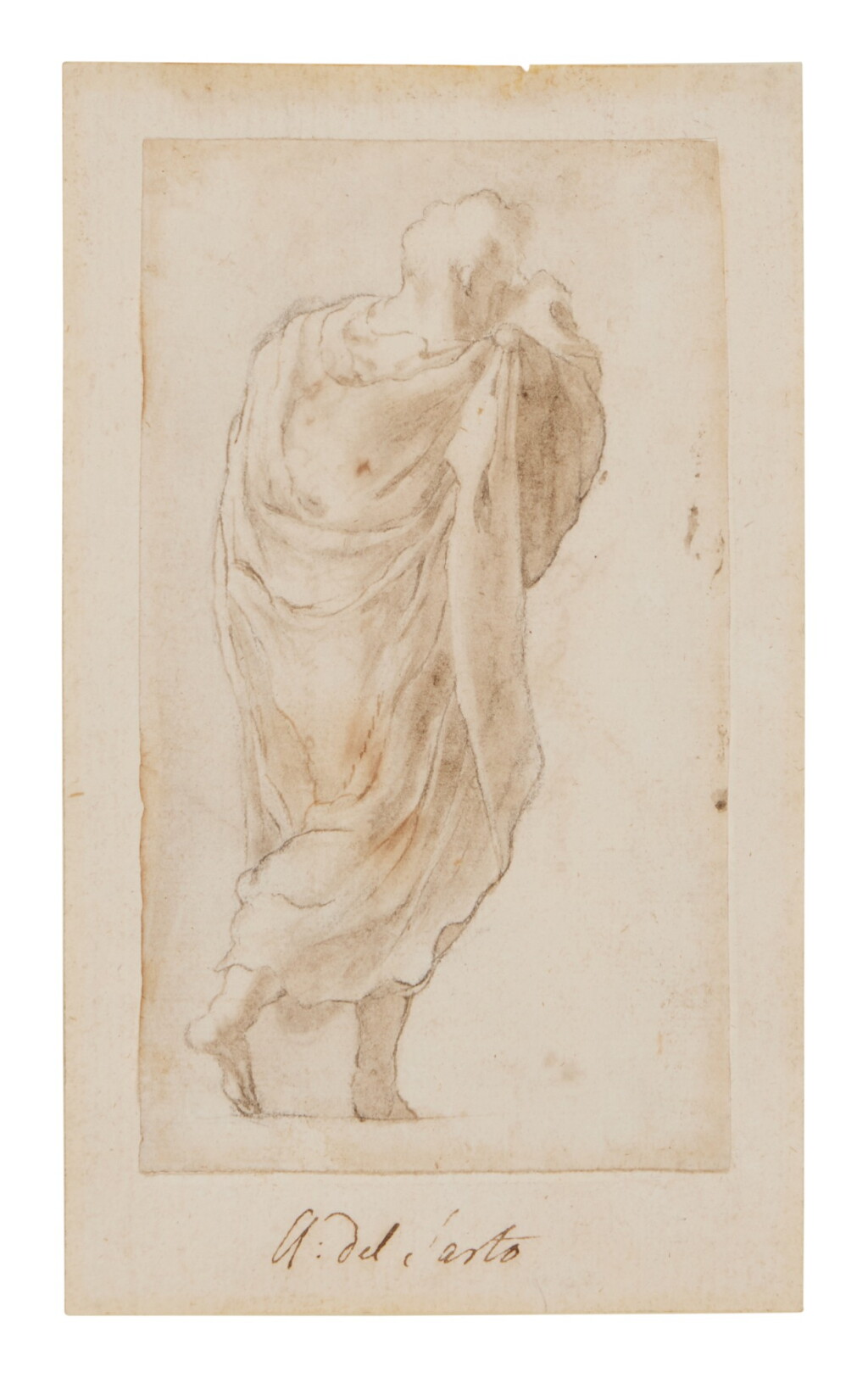 View full screen - View 1 of Lot 287. A robed man, seen from behind.