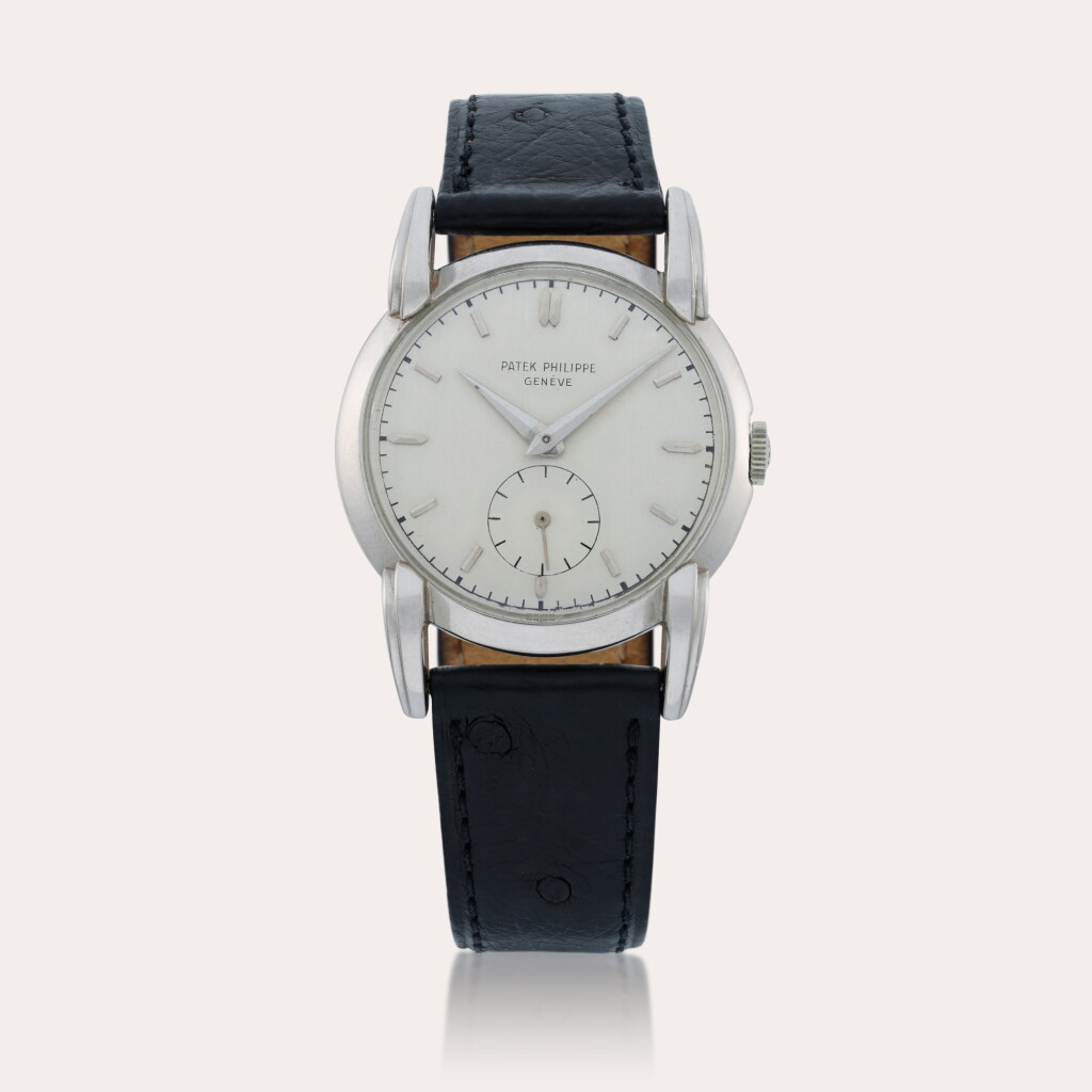 View full screen - View 1 of Lot 124. Reference 2429 | A platinum wristwatch | Circa 1951.