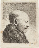 Profil d'homme chauve. 1630.