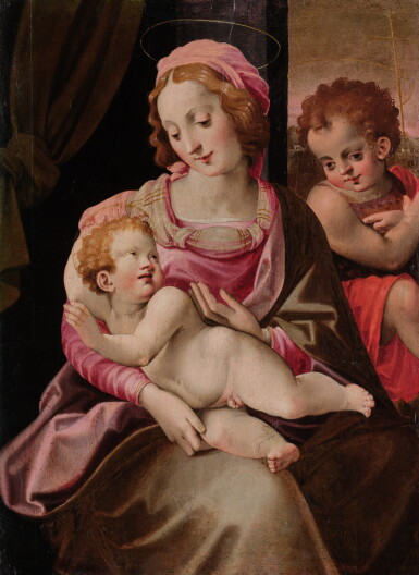 View full screen - View 1 of Lot 450. Madonna and Child with the Infant Saint John the Baptist.