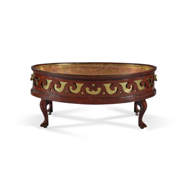 View full screen - View 1 of Lot 147. A George II mahogany oval jardiniere, circa 1750.