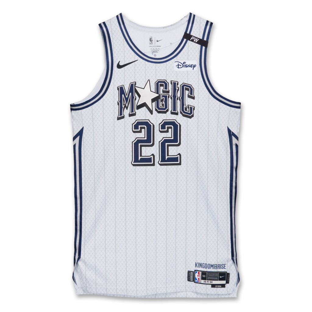 View full screen - View 1 of Lot 94. Franz Wagner Orlando Magic 2024-2025 Game Worn City Edition Jersey | Matched to 2 Games.