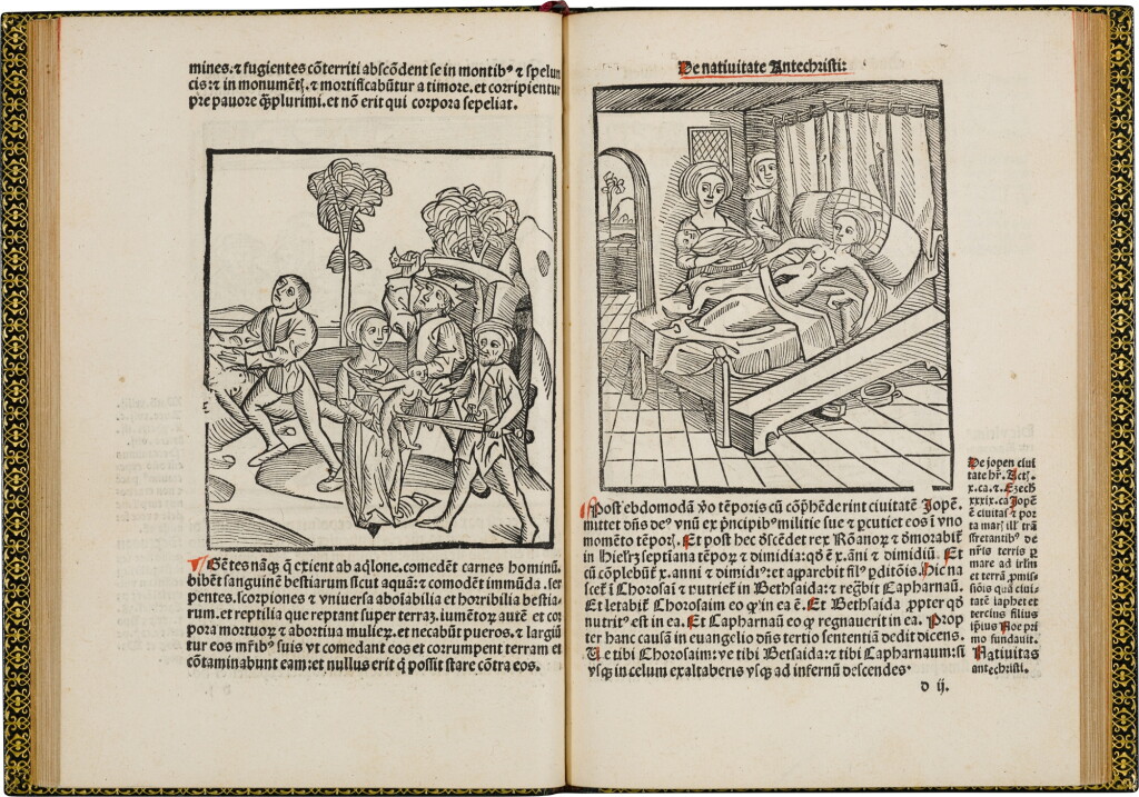 View full screen - View 1 of Lot 110. Saint Methodius | Revelationes Divinae a Sanctis Angelis Factae, Basel, 1498, crushed green morocco by Masson-Debonnelle.