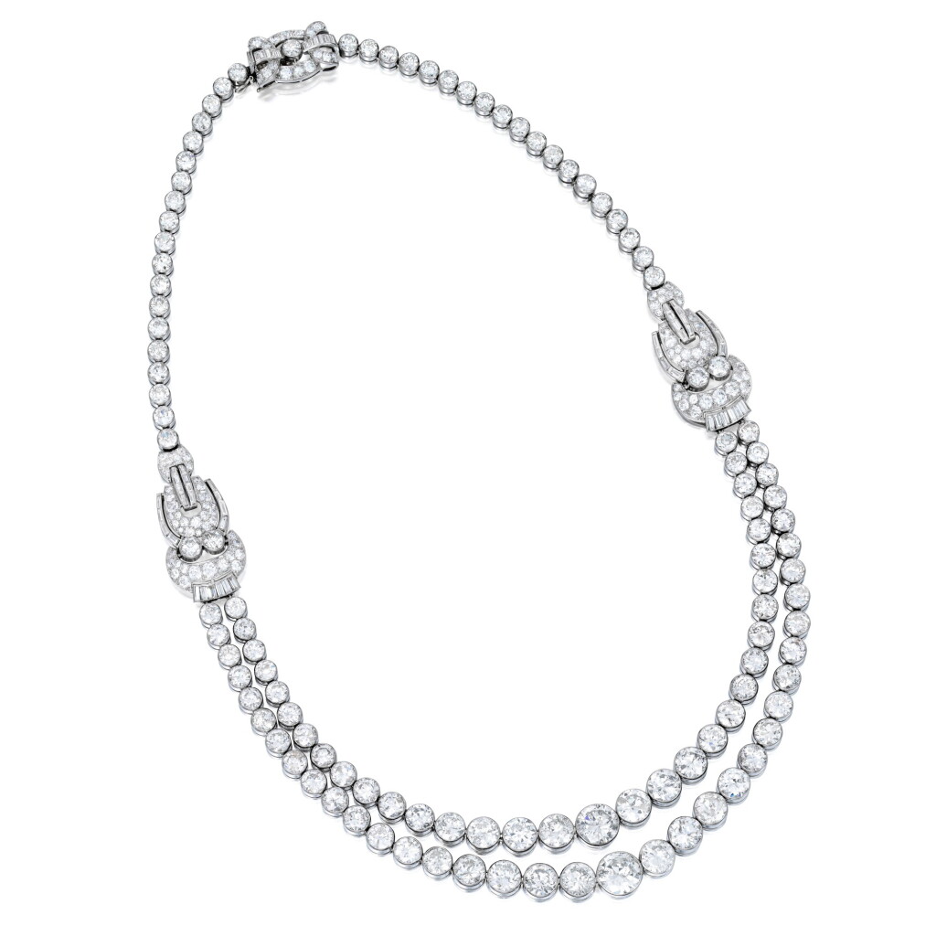 View full screen - View 1 of Lot 40. Diamond Necklace, France.
